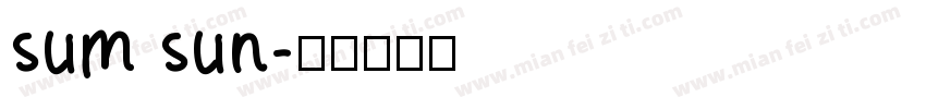 sum sun字体转换